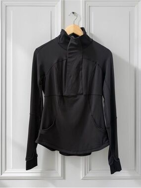 Lululemon Women’s Black Quarter-Zip Active Performance Pullover! Size 8! EUC!